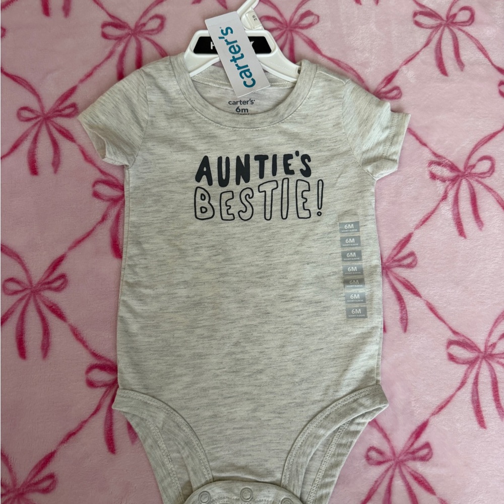 Carter's Light Gray 'Auntie's Bestie' Bodysuit